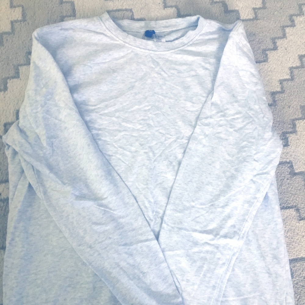 H&M Light Gray Pullover Sweatshirt